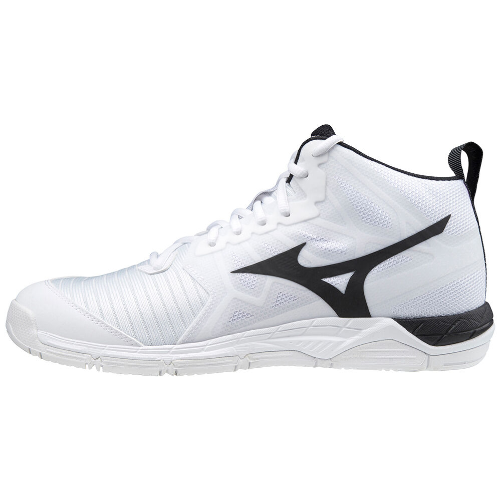 Tenis Para Voleibol Mizuno Wave Supersonic 2 Mid Para Hombre Blancos/Negros 2705496-NX